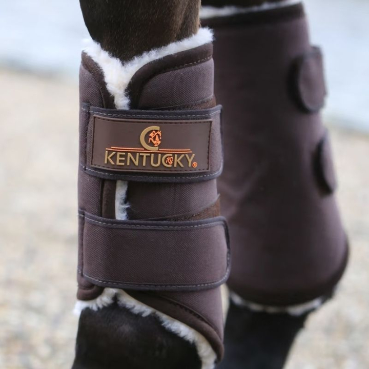 Arbeitsgamaschen Solimbra Front Braun in der Gruppe Pferdezubehör & Pferdebedarf / Beinschutz & Hufschutz / Arbeitsgamaschen & Dressurgamaschen bei Equinest (42301Br_r)