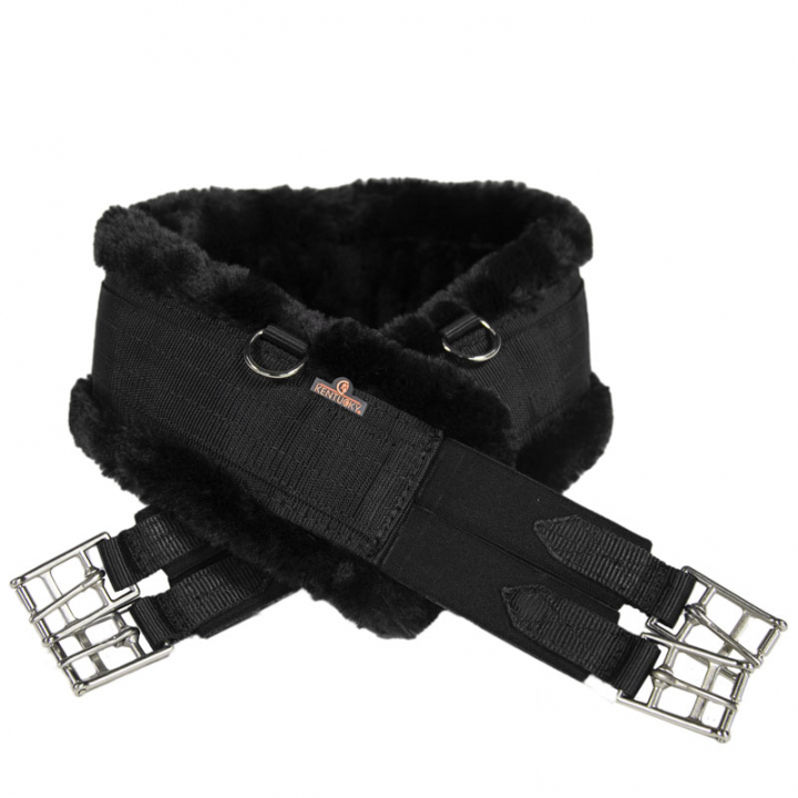 Sattelgurt Sheepskin Schwarz/Schwarz in der Gruppe Pferdezubehör & Pferdebedarf / Sattelgurte / Allroundgurte & Langgurte bei Equinest (4240111115BABA_r)