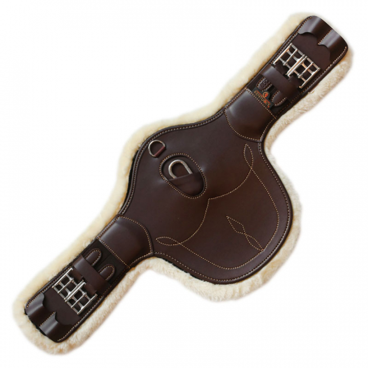 Bauchplatte Sheepskin Braun in der Gruppe Pferdezubehör & Pferdebedarf / Sattelgurte / Stollengurte bei Equinest (424100555BR_r)