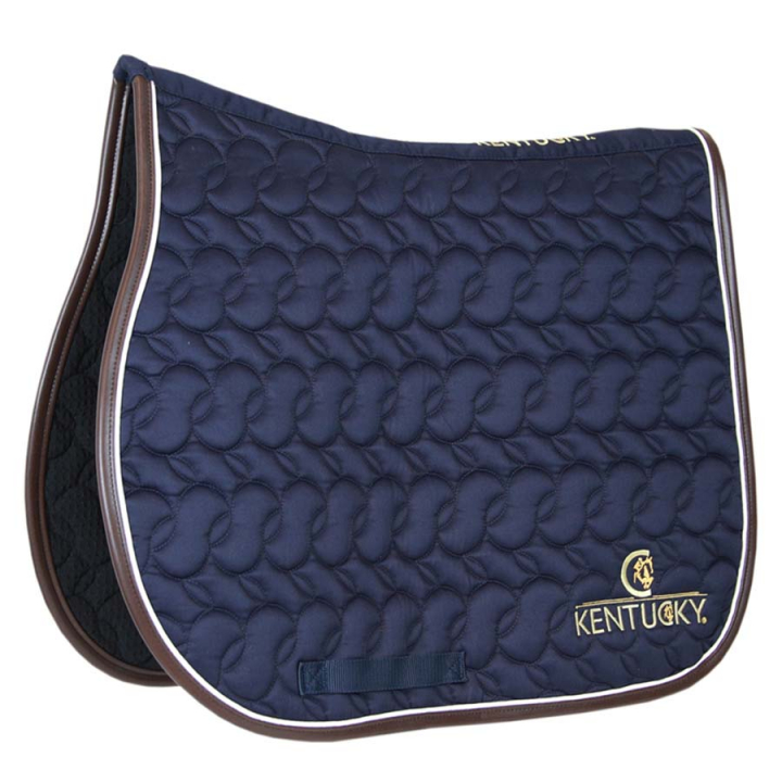 Schabracke Absorb Logo Marineblau/Weiß/Braun in der Gruppe Pferdezubehör & Pferdebedarf / Schabracken / Springschabracken & Vielseitigkeitsschabracken bei Equinest (42506030205NWB_r)