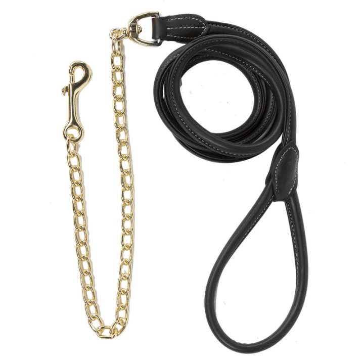 Kettenhalfter Artificial Leather Schwarz in der Gruppe Pferdezubehör & Pferdebedarf / Führstricke & Transportstricke / Führketten bei Equinest (425610127BA)