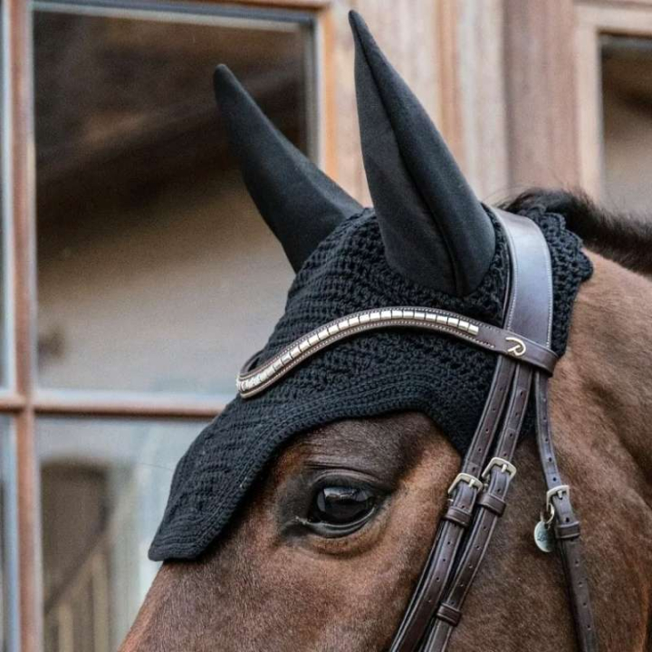 Fliegenhaube Wellington Schwarz in der Gruppe Pferdezubehör & Pferdebedarf / Fliegenhauben bei Equinest (42608Sv_r)