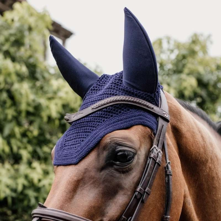Fliegenhaube Wellington Soundless Marineblau in der Gruppe Pferdezubehör & Pferdebedarf / Fliegenhauben bei Equinest (42609Ma_r)