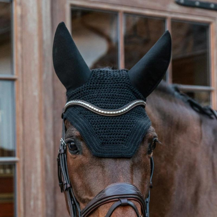 Fliegenhaube Wellington Soundless Schwarz in der Gruppe Pferdezubehör & Pferdebedarf / Fliegenhauben bei Equinest (42609Sv_r)