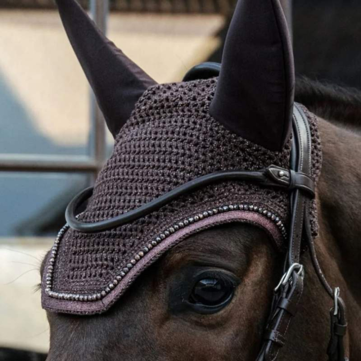 Haube Wellington Glitter Soundless Braun in der Gruppe Pferdezubehör & Pferdebedarf / Fliegenhauben bei Equinest (4261905FBR_r)