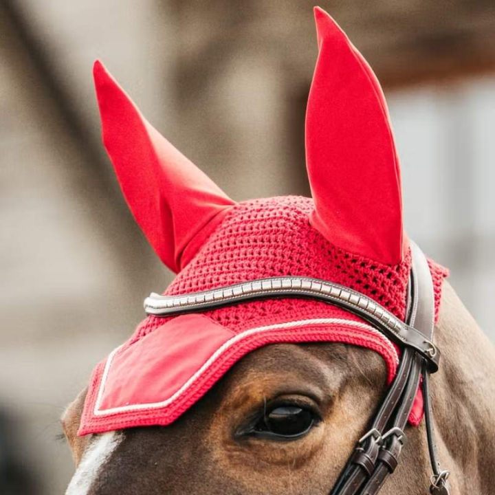 Haube Wellington Velvet Rot in der Gruppe Pferdezubehör & Pferdebedarf / Fliegenhauben bei Equinest (4262613PRE_r)