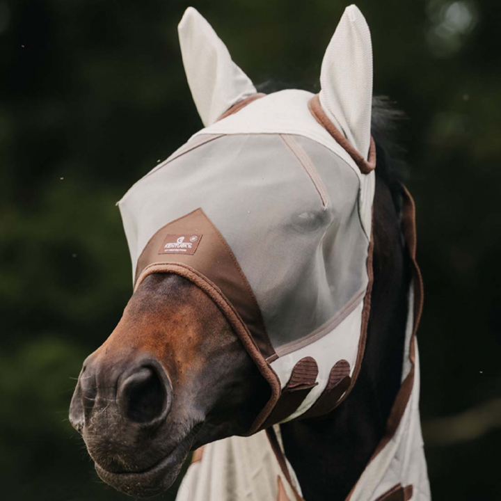 Fliegenhaube Classic mit Ohren Silber in der Gruppe Fliegenschutz / Fliegenhauben bei Equinest (42646SI)