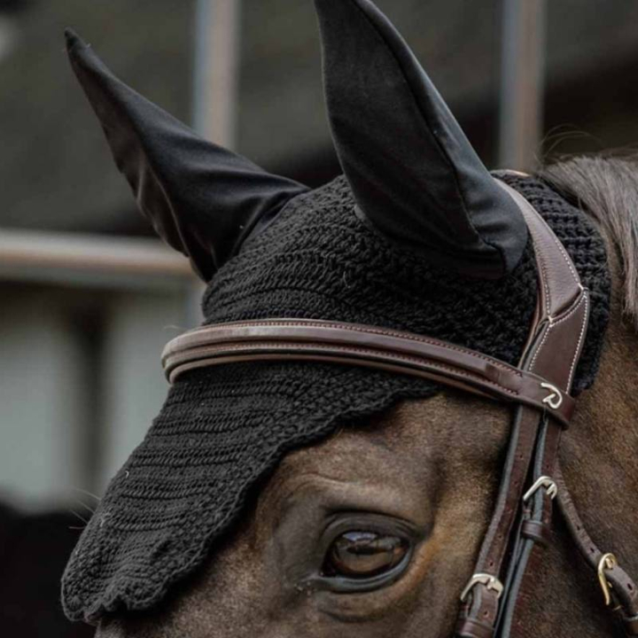 Fliegenhaube Wellington Welle Schwarz in der Gruppe Pferdezubehör & Pferdebedarf / Fliegenhauben bei Equinest (4265533BA)