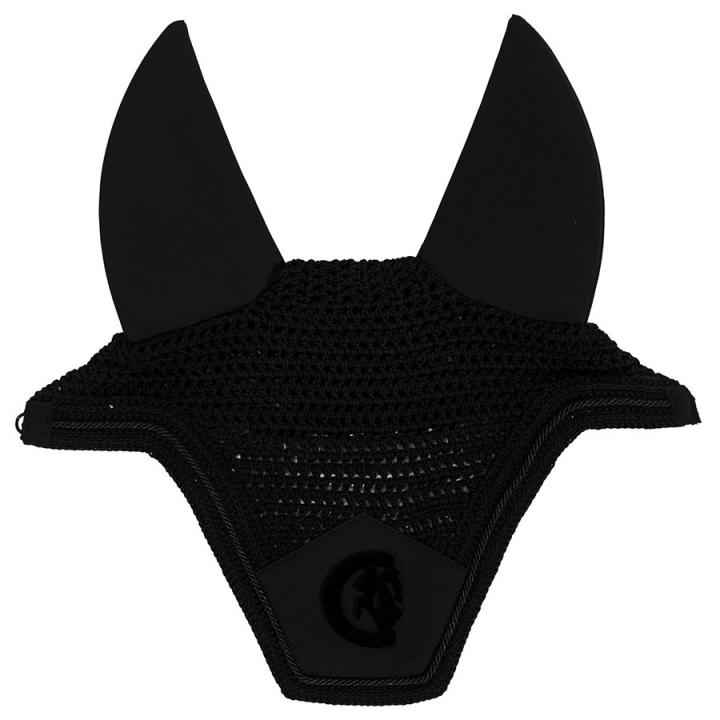 Fliegenhaube Wellington 3D Logo Soundless Schwarz in der Gruppe Pferdezubehör & Pferdebedarf / Fliegenhauben bei Equinest (4265801BA)