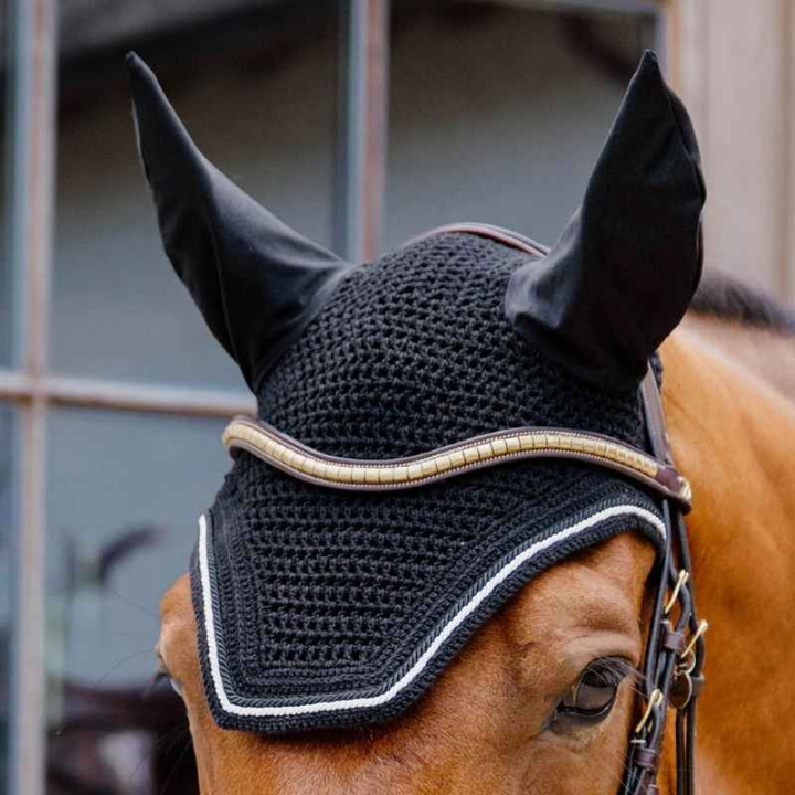 Haube Wellington Diamond Rope Schwarz in der Gruppe Pferdezubehör & Pferdebedarf / Fliegenhauben bei Equinest (4266601FBA_r)