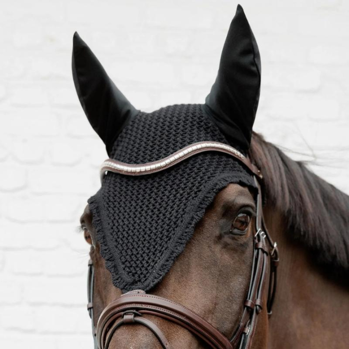 Lange Haube Loop Soundless Schwarz in der Gruppe Pferdezubehör & Pferdebedarf / Fliegenhauben bei Equinest (4267301FBA_r)