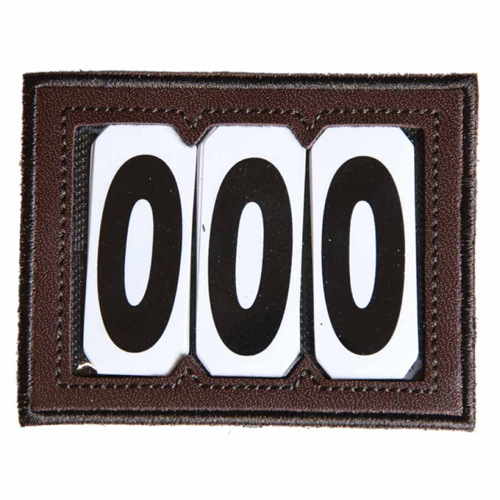 Nummernschild PVC Velcro 3 Numbers Braun in der Gruppe Pferdezubehör & Pferdebedarf / Zubehör / Startnummern bei Equinest (42683053BR-3)