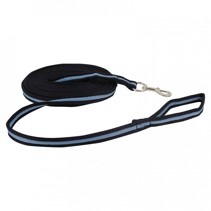 Longenleine HG Marineblau/Hellblau in der Gruppe Pferdezubehör & Pferdebedarf / Longieren & Bodenarbeit bei Equinest (42700001NABL)