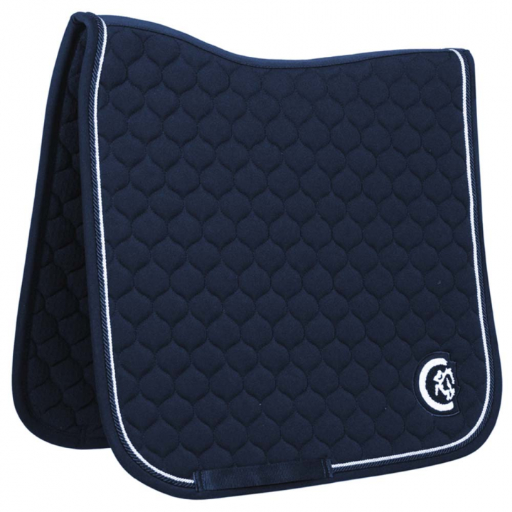 Dressurschabracke Onion Quilt 3D Logo Marineblau in der Gruppe Pferdezubehör & Pferdebedarf / Schabracken / Dressurschabracken bei Equinest (4272803DRNA_r)
