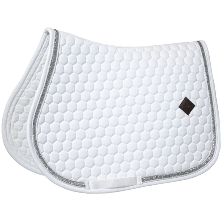 Schabracke Glitter Band Weiß/Silber in der Gruppe Pferdezubehör & Pferdebedarf / Schabracken / Springschabracken & Vielseitigkeitsschabracken bei Equinest (427300242SJWHSI_r)