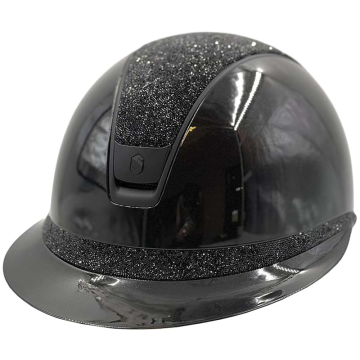 Reithelm Miss Shield 2.0 Glossy Ultra Fine Rocks Matt Trim Schwarz in der Gruppe Reitausrüstung / Reithelme / Sonnenblende bei Equinest (50229BLACKBLACBA_r)