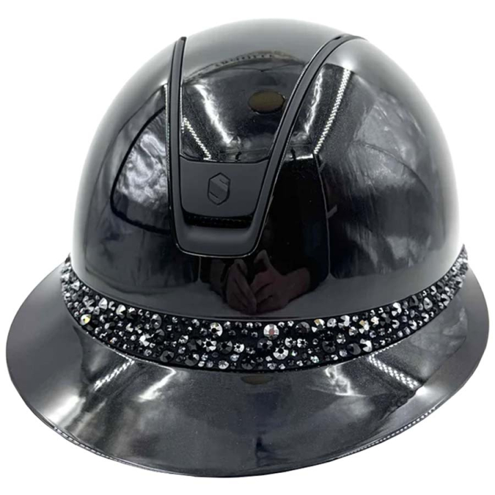 Reithelm Miss Shield 2.0 Glossy Glacier Matt Trim Schwarz in der Gruppe Reitausrüstung / Reithelme / Sonnenblende bei Equinest (50337BLKBLKLBA_r)