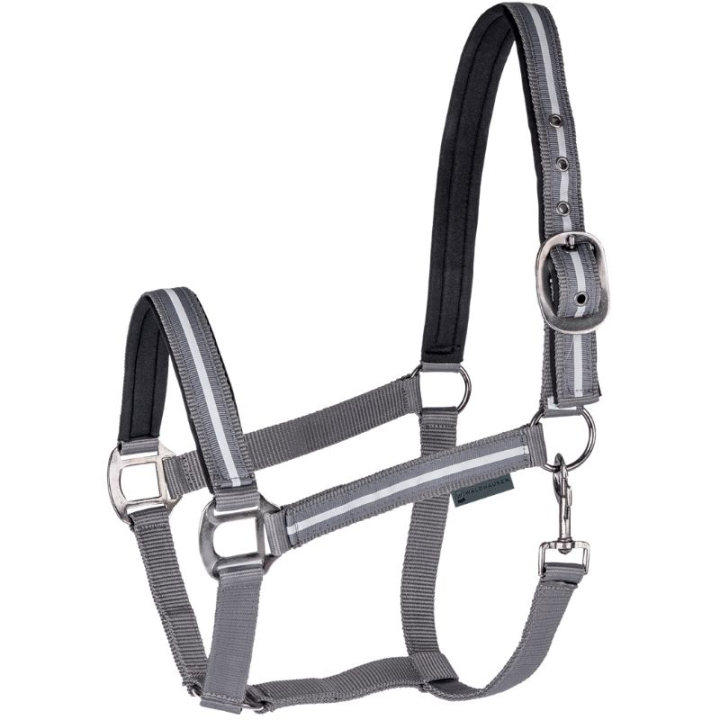 Halfter Reflex Stripe Grau in der Gruppe Reitausrüstung / Reflexartikel bei Equinest (5048110PGR_r)