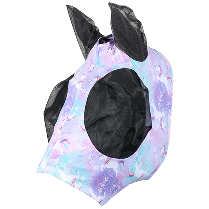 Fliegenhaube Lycra Unicorn HG Lila in der Gruppe Fliegenschutz / Fliegenhauben bei Equinest (50666010142PU_r)