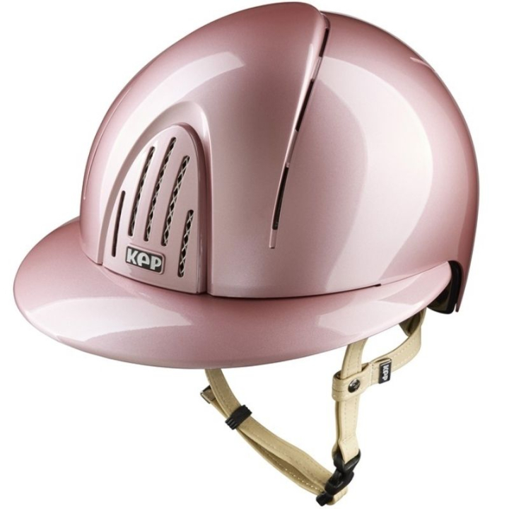 Reithelm Smart Nova Metal Polish Polo Cream Strap Rosa in der Gruppe Reitausrüstung / Reithelme / Sonnenblende bei Equinest (51090039140002PI_r)