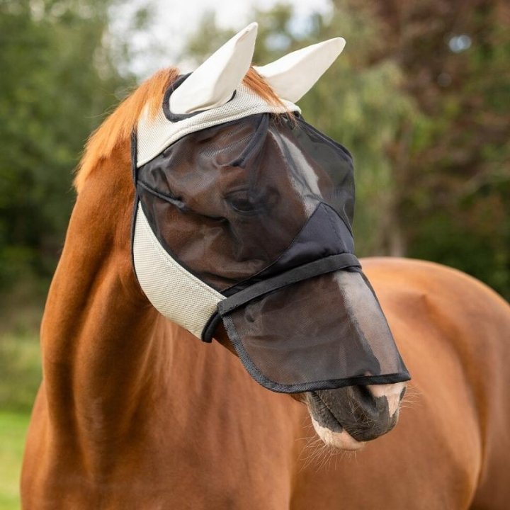 Fliegenhaube Detachable Nose Beige in der Gruppe Fliegenschutz / Fliegenhauben bei Equinest (5240BE2BE_r)