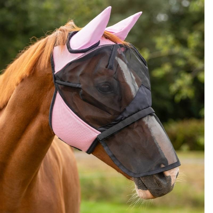 Fliegenhaube Detachable Nose Rosa in der Gruppe Fliegenschutz / Fliegenhauben bei Equinest (5240RZ2PI_r)