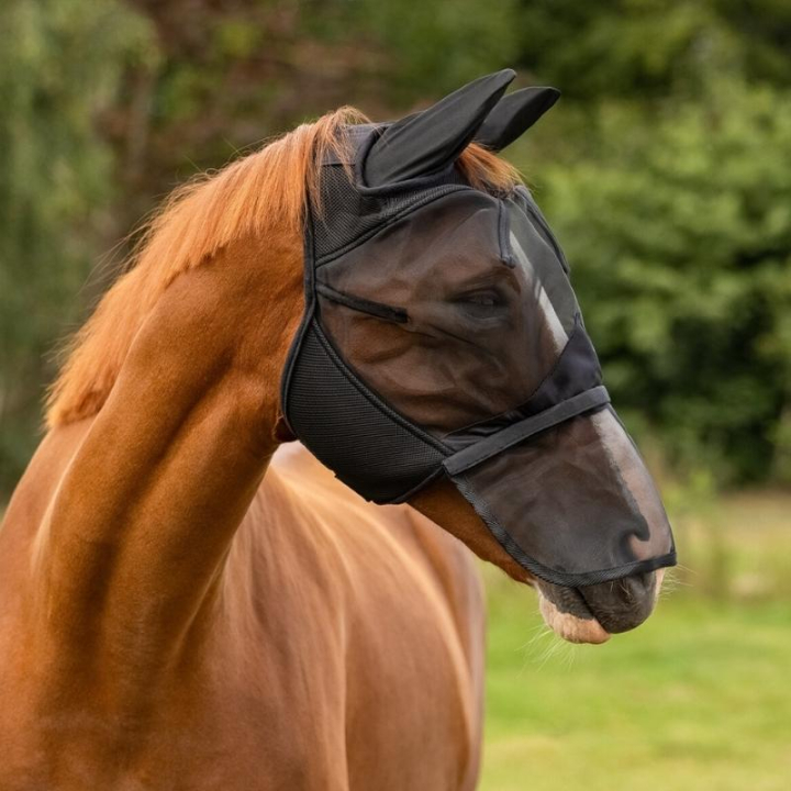 Fliegenhaube Detachable Nose Schwarz in der Gruppe Fliegenschutz / Fliegenhauben bei Equinest (5240ZW2BA_r)