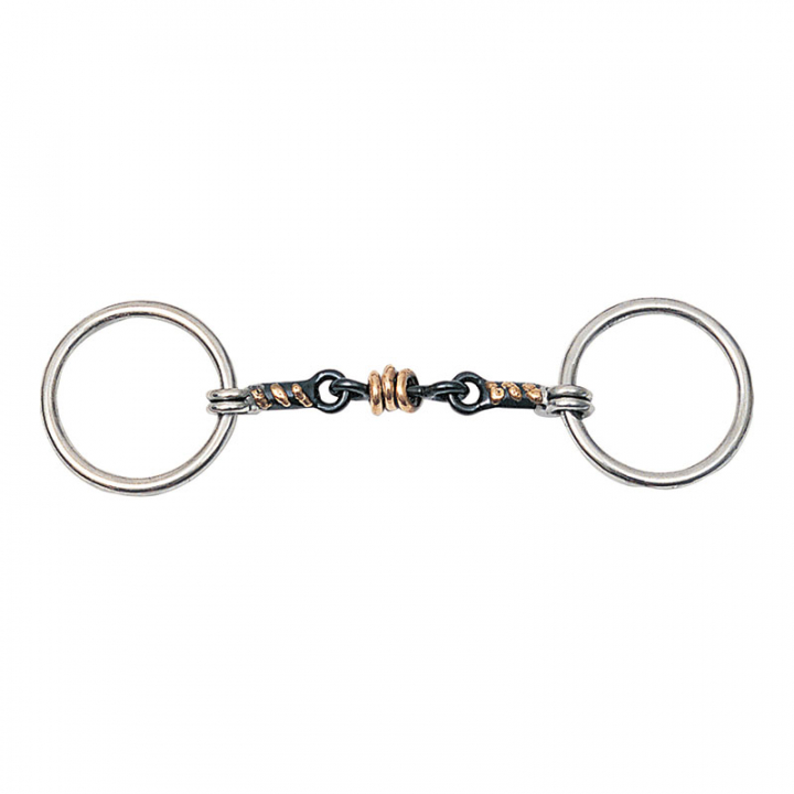 Doppelt gebrochenes Gebiss Sweet Iron mit Rollen HG in der Gruppe Pferdezubehör & Pferdebedarf / Gebisse / Wassertrensen bei Equinest (53230SI)