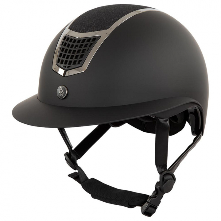 Reithelm Lambda Plus Glitzer Schwarz/Gunmetal in der Gruppe Reitausrüstung / Reithelme / Sonnenblende bei Equinest (541035BA)