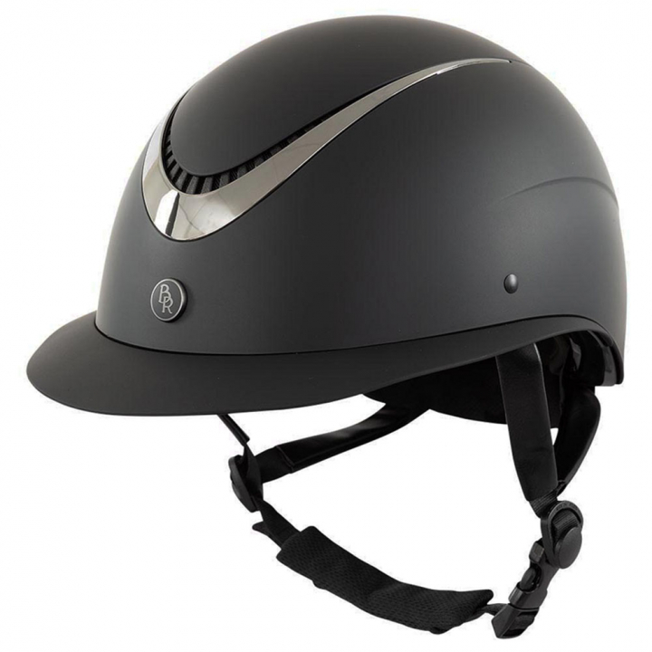 Reithelm Theta Plus Lackiert Schwarz/Gunmetal in der Gruppe Reitausrüstung / Reithelme / Sonnenblende bei Equinest (541043BA)