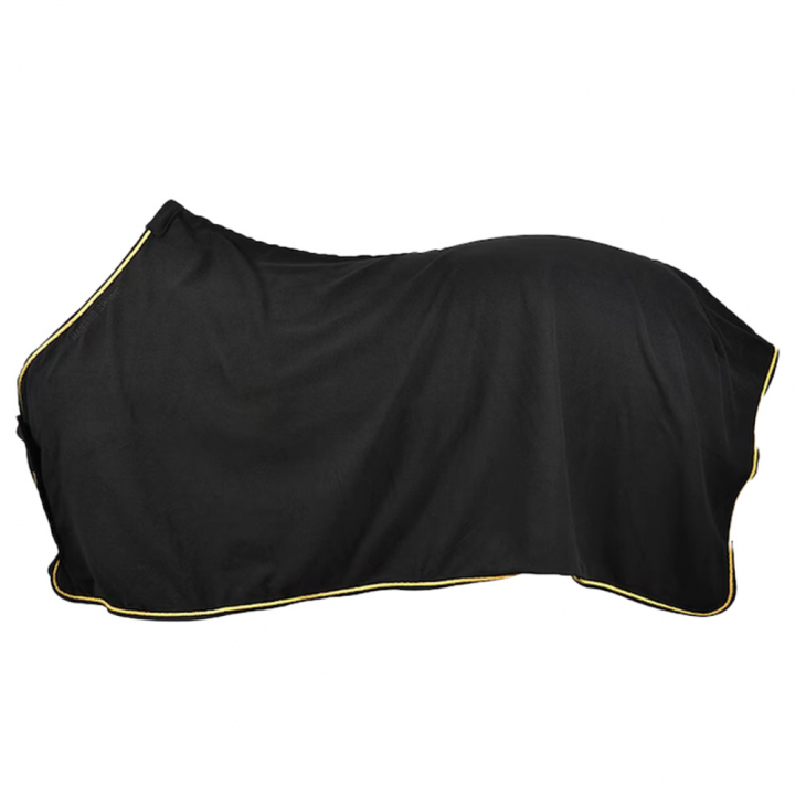 Fleecedecke HS Platta Schwarz/Gold in der Gruppe Pferdedecken / Fleecedecken bei Equinest (602165BAGO_r)