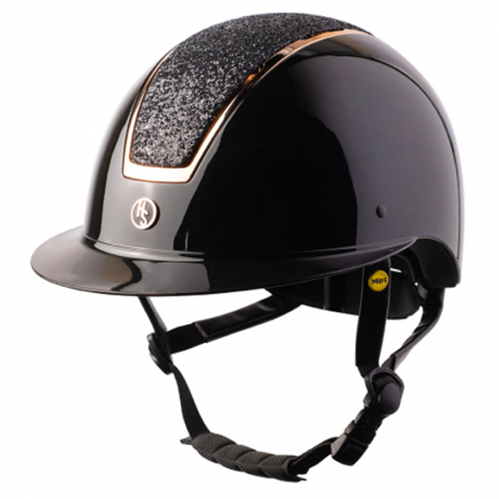 Reithelm HS MIPS Vision Chrome Schwarz/Roségold in der Gruppe Reitausrüstung / Reithelme / MIPS-Reithelme bei Equinest (602804BA)