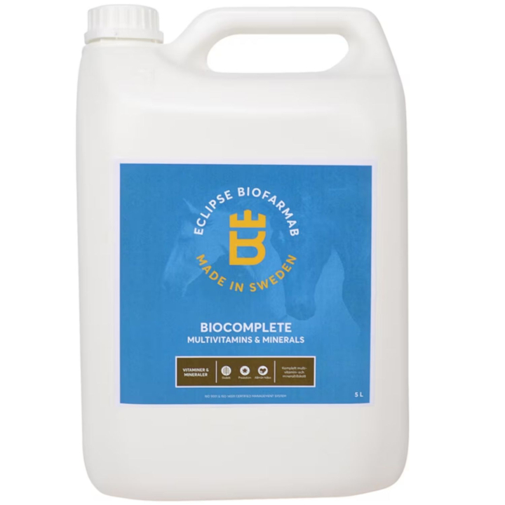 BioComplete 5L in der Gruppe Zusatzfutter & Ergänzungsfuttermittel / Zusatzfutter für Pferde / Vitamine & Mineralstoffe bei Equinest (603412)