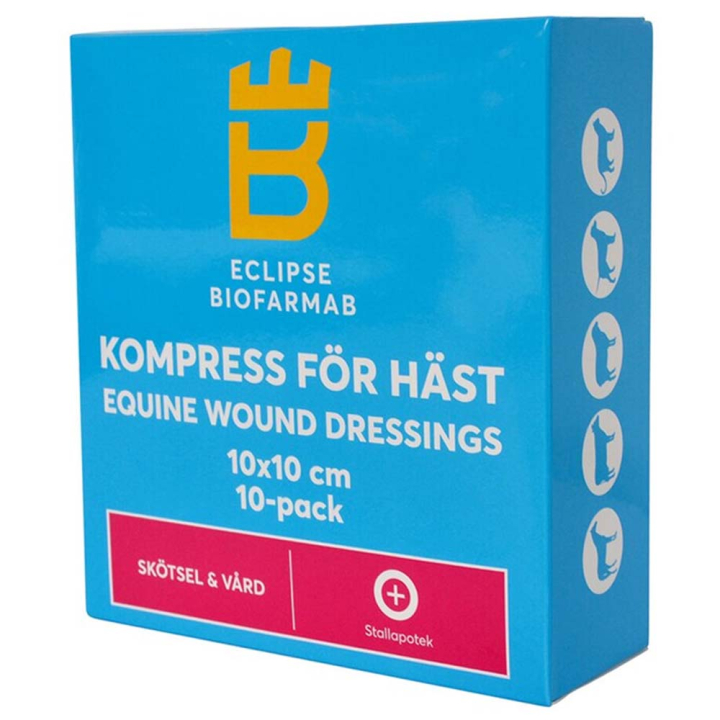 Sterile Kompressen für Pferde 10er-Pack Weiß 10x10 cm in der Gruppe Pflegeprodukte / Wundheilung & Salben / Wundenreinigung bei Equinest (603553WH-10x10)