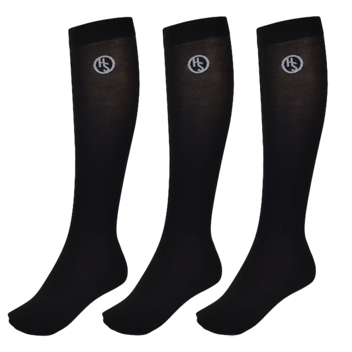 Reitstrümpfe HS Nailon 3-pack Schwarz in der Gruppe Reitbekleidung / Reitsocken bei Equinest (603604BA)