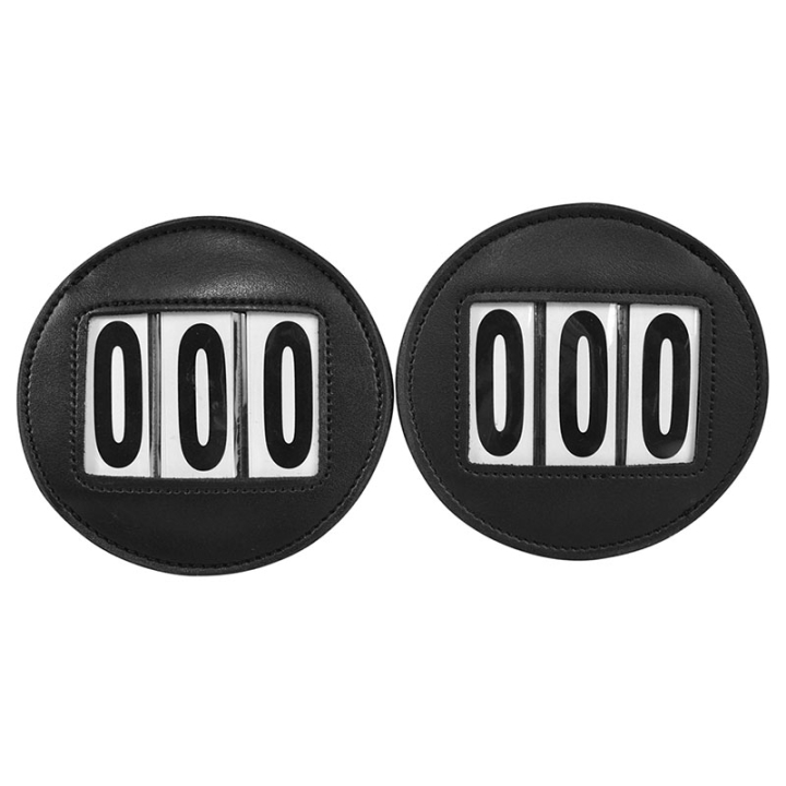 Nummernschild HS Vegan Leather 2-pack Schwarz in der Gruppe Pferdezubehör & Pferdebedarf / Zubehör / Startnummern bei Equinest (603971BA)