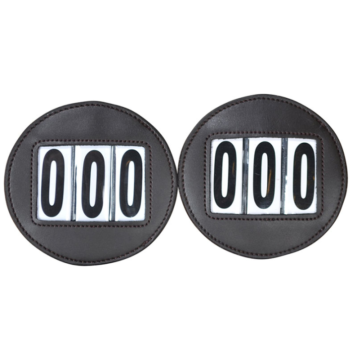 Nummernschild HS Vegan Leather 2-pack Braun in der Gruppe Pferdezubehör & Pferdebedarf / Zubehör / Startnummern bei Equinest (603972BR)