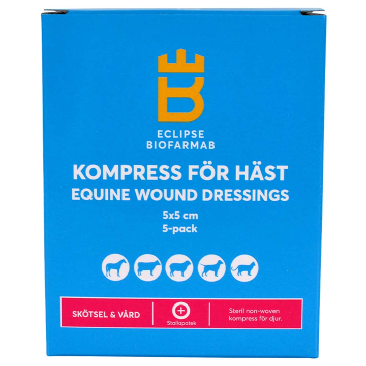 Sterile Wundauflagen für Pferde 5-pack 5x5cm in der Gruppe Pflegeprodukte / Wundheilung & Salben / Bandagen bei Equinest (604186)
