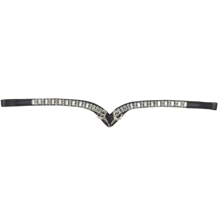 Stirnriemen HS Gebiss Strass Schwarz in der Gruppe Pferdezubehör & Pferdebedarf / Zaumzeug & Stirnriemen / Stirnriemen bei Equinest (604362BA_r)