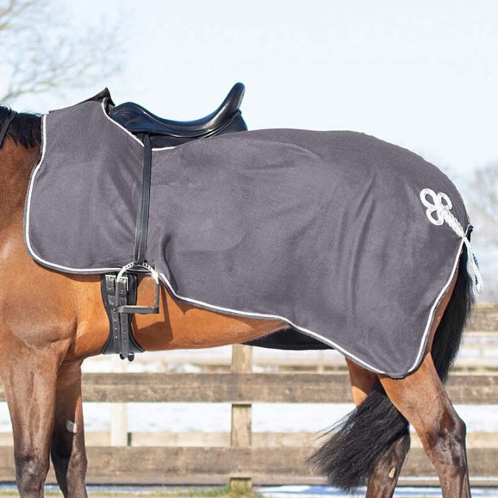 Ausreitdecke Ornament Fleece Grau/Silber in der Gruppe Pferdedecken / Ausreitdecken & Nierendecken bei Equinest (6106GRSI)