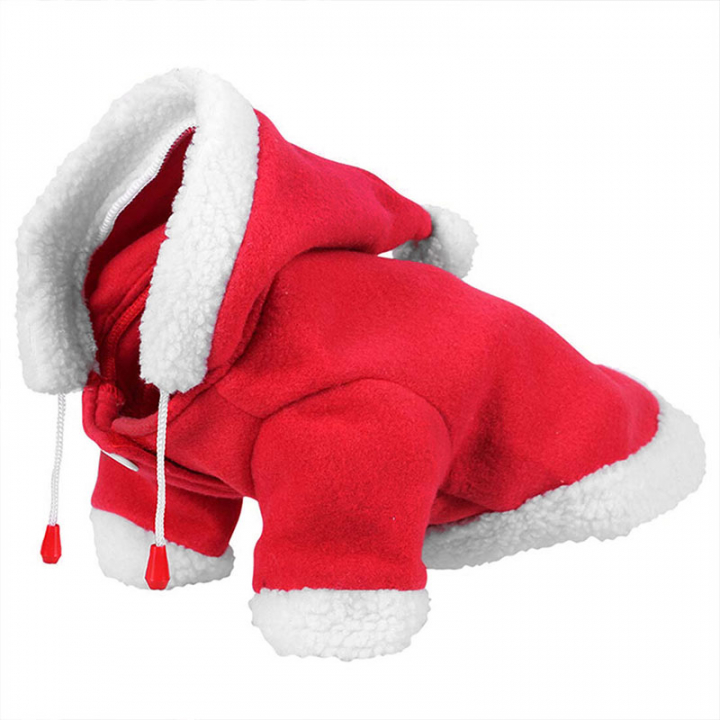Hundepullover Weihnachten mit Kapuze Rot/Weiß in der Gruppe Hund / Hundedecken & Hundemäntel bei Equinest (6117REWH)
