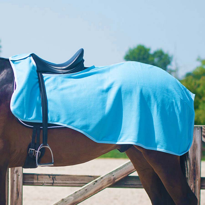 Ausreitdecke Fleece Blau in der Gruppe Pferdedecken / Ausreitdecken & Nierendecken bei Equinest (6145BLUE)