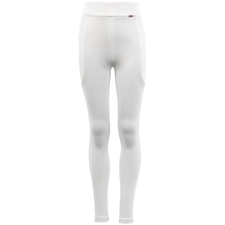 Reitleggings Kinder/Junior Bitterroot Silicone Full Seat Weiß in der Gruppe Reitbekleidung / Reithosen & Reitleggings / Reitleggings bei Equinest (628146W00110WH_r)