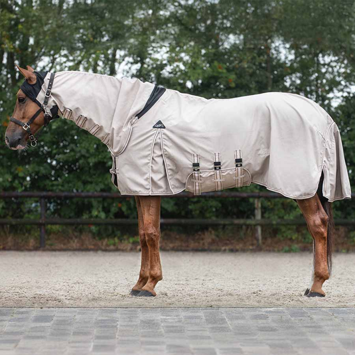Ekzemdecke Hoodie UV-Protection Beige in der Gruppe Fliegenschutz / Fliegendecken bei Equinest (6315BE125BE_r)