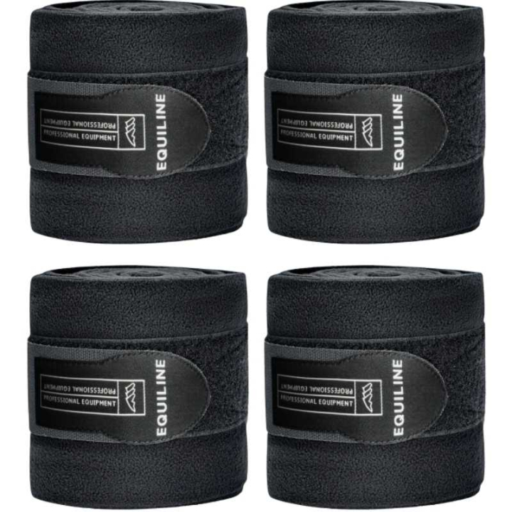 Fleecebandagen Polo Schwarz in der Gruppe Pferdezubehör & Pferdebedarf / Beinschutz & Hufschutz / Bandagen bei Equinest (7014000-2)