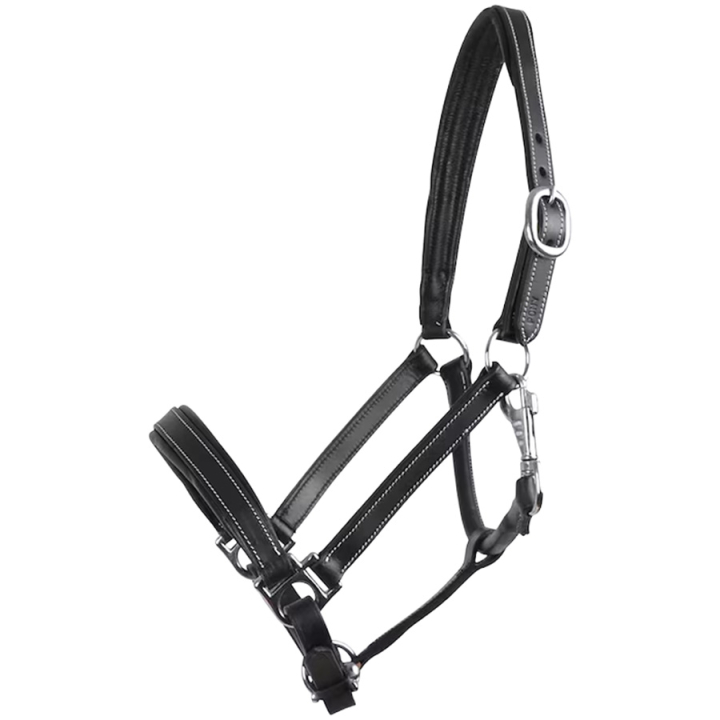 Lederhalfter Scandi Schwarz in der Gruppe Pferdezubehör & Pferdebedarf / Halfter / Lederhalfter bei Equinest (712013_S_r)