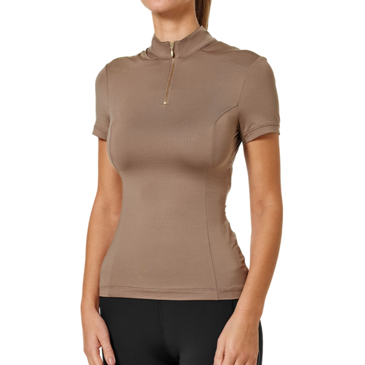 Trainingstop ES UV Protection Short Sleeve Champagne in der Gruppe Reitbekleidung / Langarm- & Kurzarm-Shirts / T-Shirts bei Equinest (734020642737BE_r)