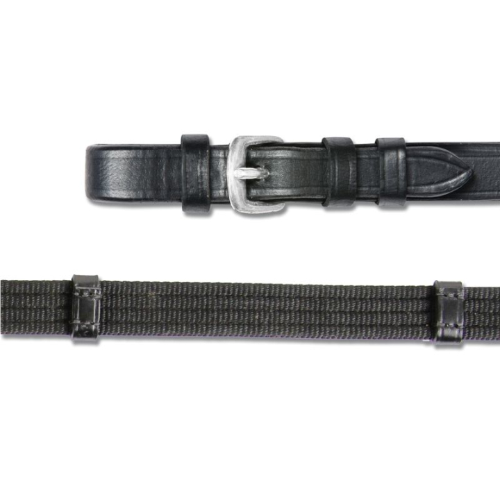 Gurtzügel Cord Schwarz in der Gruppe Pferdezubehör & Pferdebedarf / Zügel / Gewebte Hilfszügel bei Equinest (809801POBA_r)