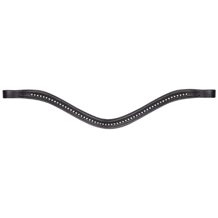 Stirnriemen Diamond Curved Schwarz/Silber in der Gruppe Pferdezubehör & Pferdebedarf / Zaumzeug & Stirnriemen / Stirnriemen bei Equinest (8141301PBASI_r)