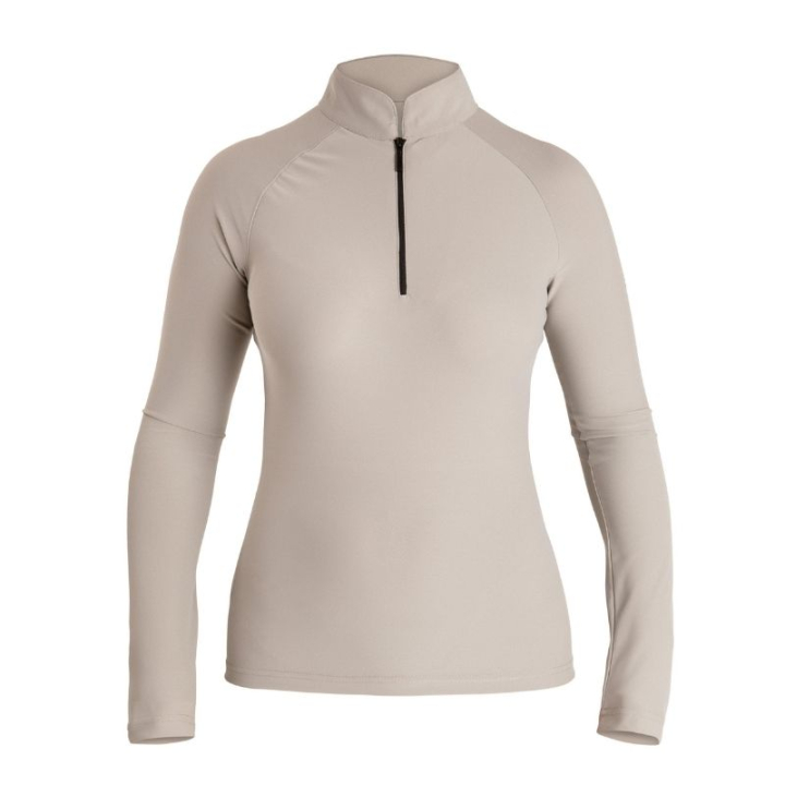 Reitshirt Mika Long Sleeve Taupe in der Gruppe Reitbekleidung / Pullover & Fleecejacken bei Equinest (856713TAU_r)